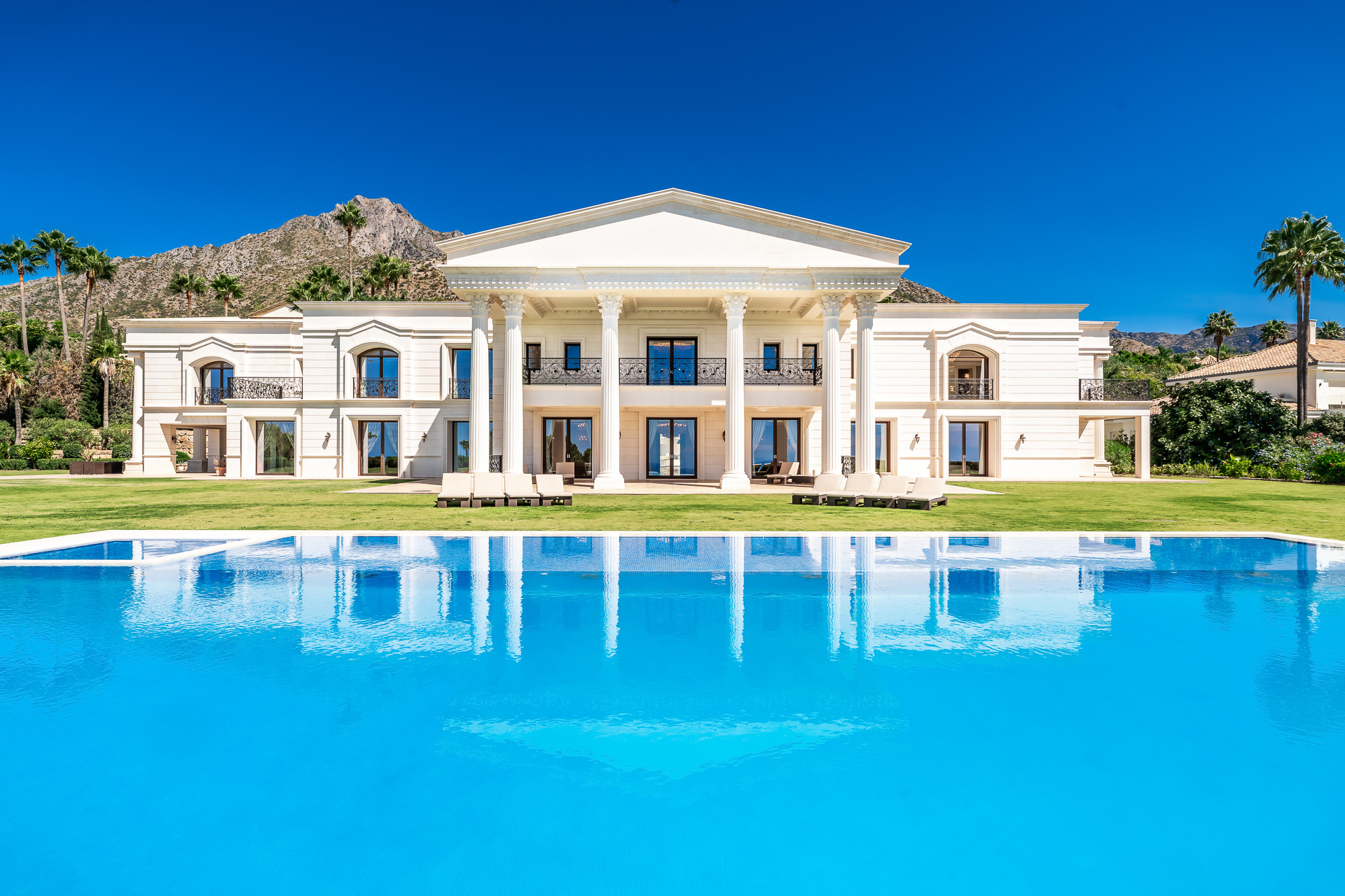 Private Estate Facade and Pool