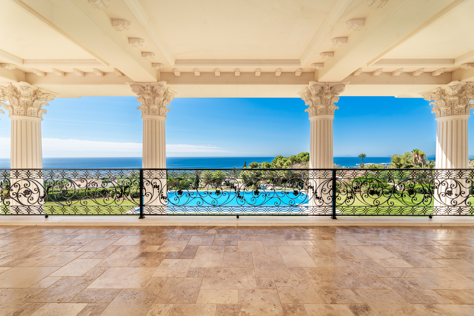 Colonnade Terrace with Mediterranean Sea View